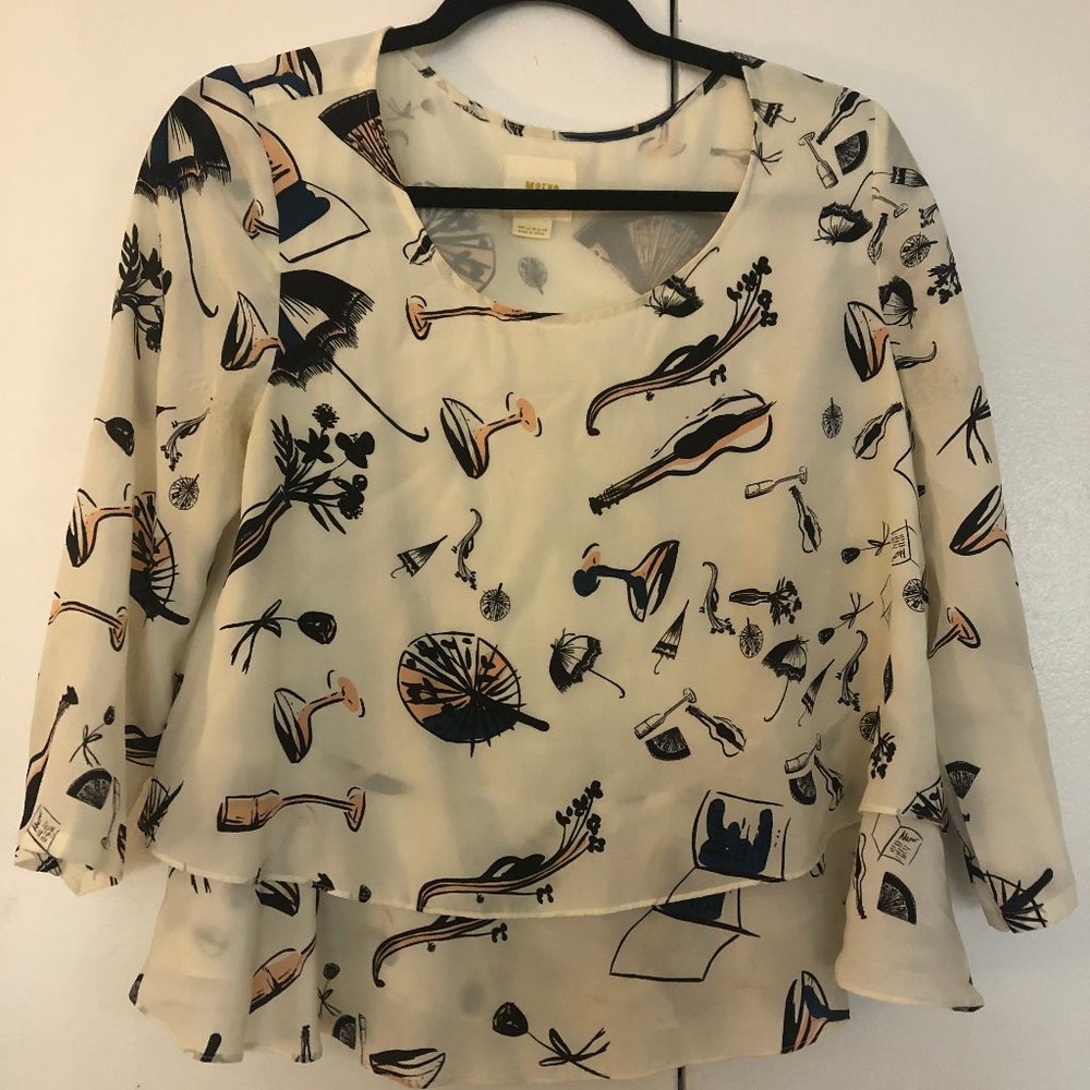 Layered Semi-Cropped Blouse